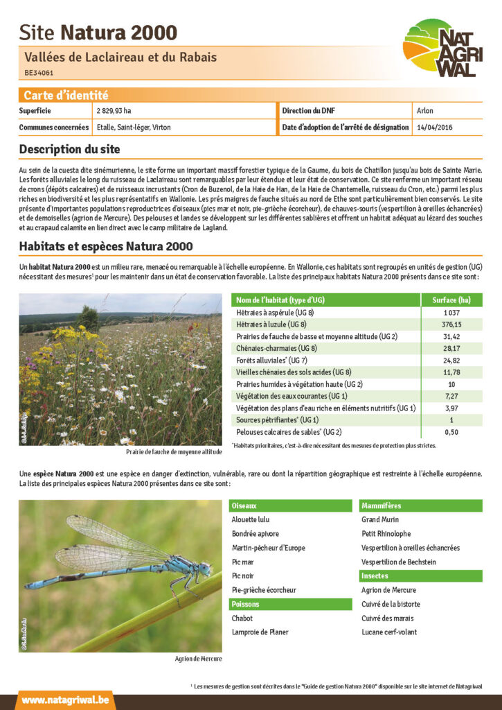 BE34061 - Vallées de Laclaireau et du Rabais